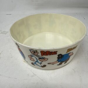 Popeye The Sailor Man 1979 Plastic Cereal Bowl Vintage Deka USA Olive Oil Brutus
